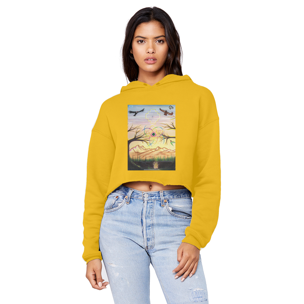 Golden hour Cropped Hoodie