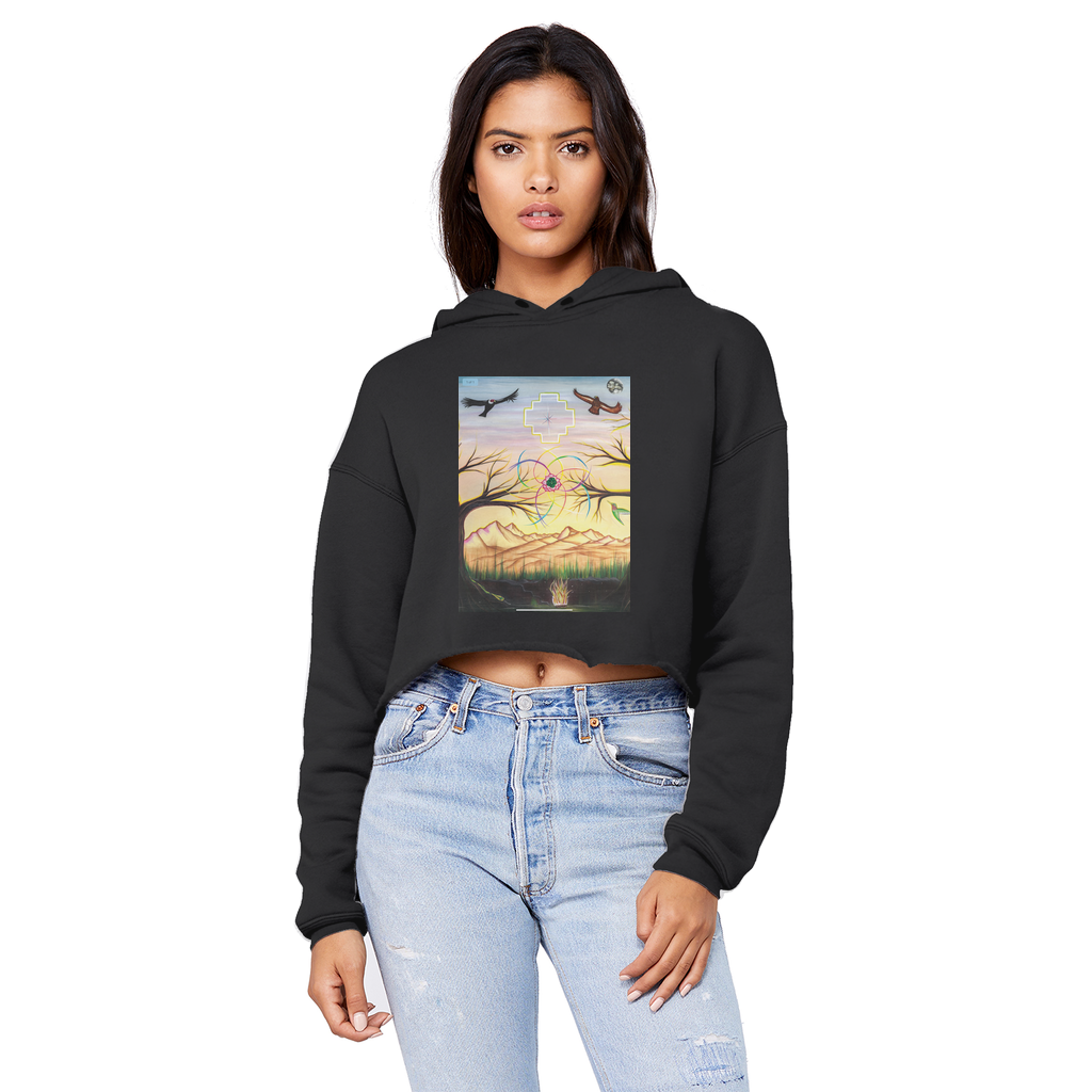 Golden hour Cropped Hoodie