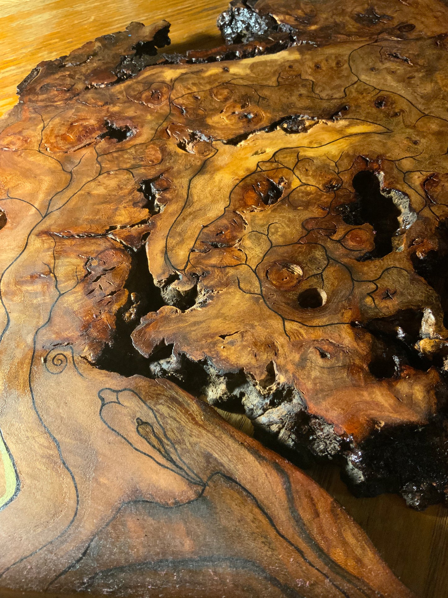 “Spiral Into The Heart” Wood Burl