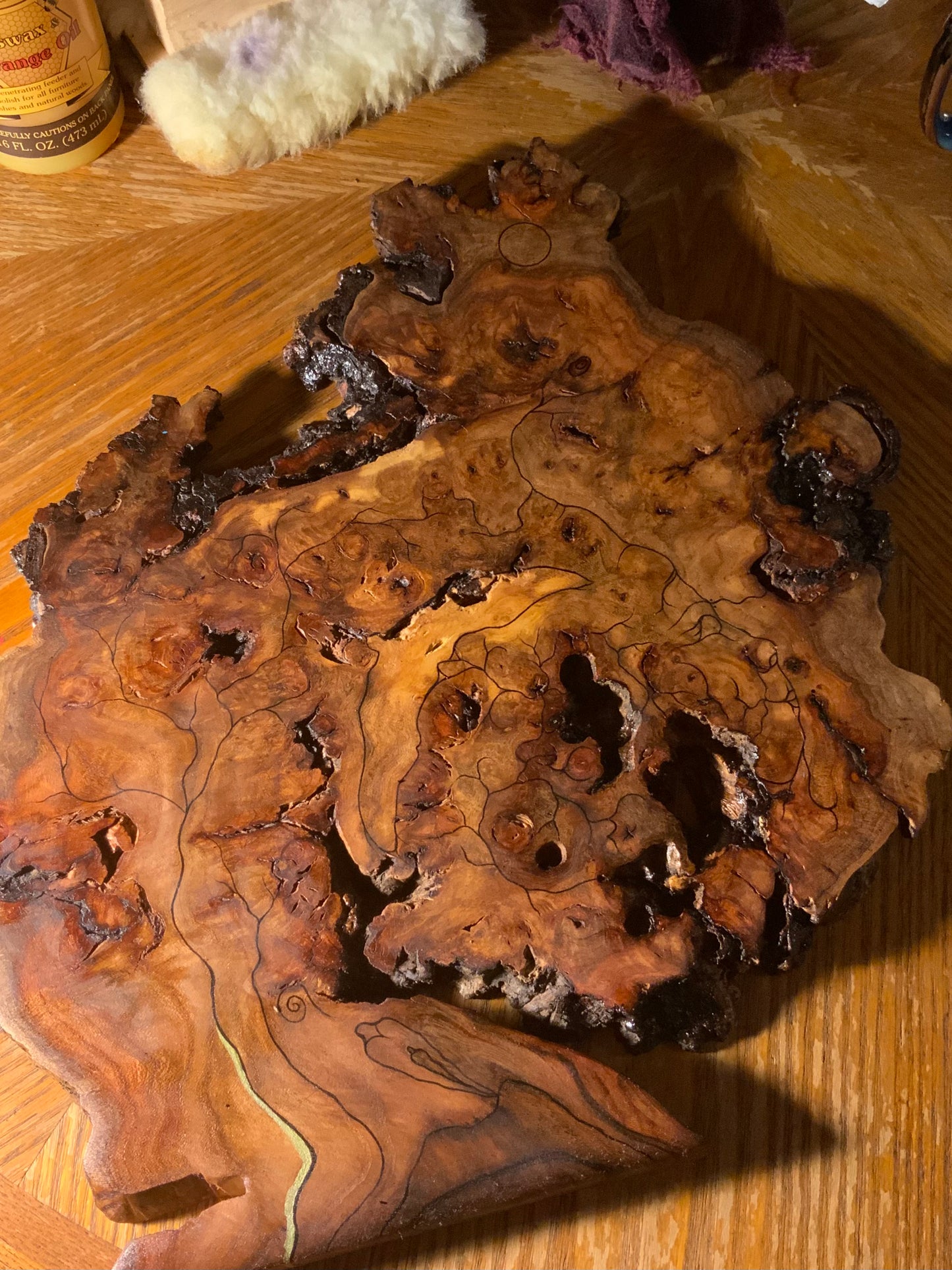 “Spiral Into The Heart” Wood Burl